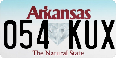AR license plate 054KUX
