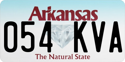 AR license plate 054KVA