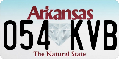 AR license plate 054KVB