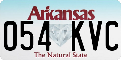AR license plate 054KVC