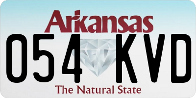 AR license plate 054KVD