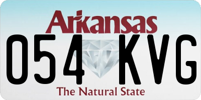 AR license plate 054KVG