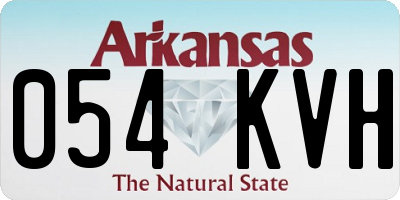 AR license plate 054KVH