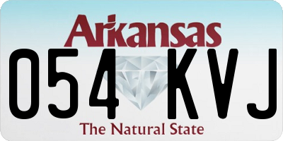 AR license plate 054KVJ
