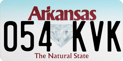 AR license plate 054KVK