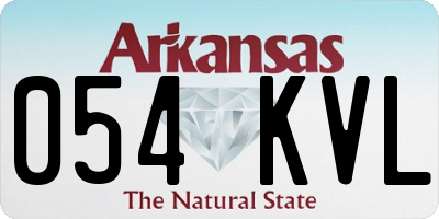 AR license plate 054KVL