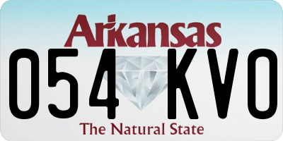 AR license plate 054KVO