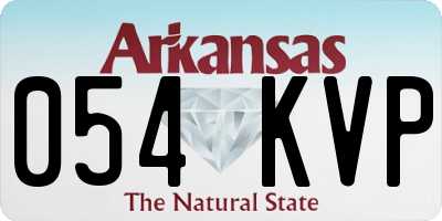 AR license plate 054KVP