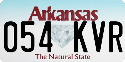 AR license plate 054KVR