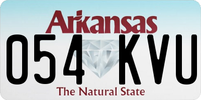 AR license plate 054KVU