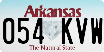 AR license plate 054KVW
