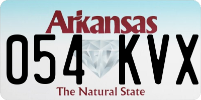 AR license plate 054KVX