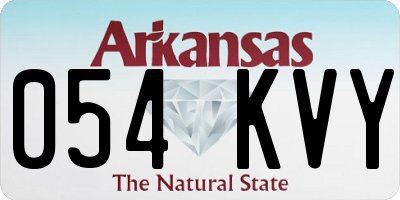 AR license plate 054KVY