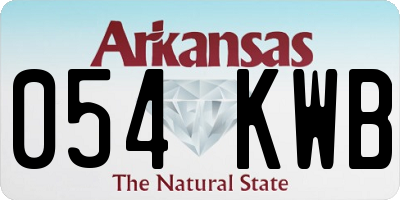 AR license plate 054KWB
