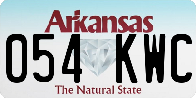 AR license plate 054KWC