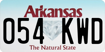 AR license plate 054KWD