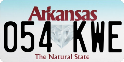 AR license plate 054KWE