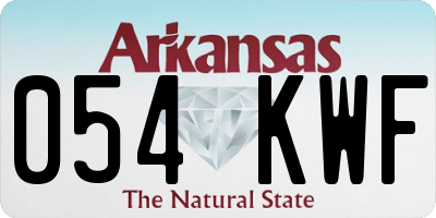 AR license plate 054KWF
