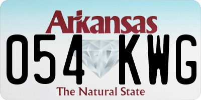 AR license plate 054KWG