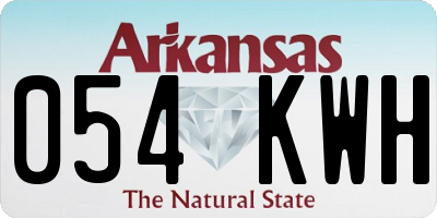 AR license plate 054KWH