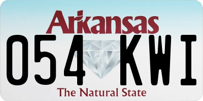 AR license plate 054KWI