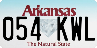 AR license plate 054KWL