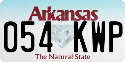 AR license plate 054KWP