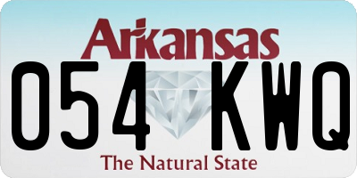 AR license plate 054KWQ