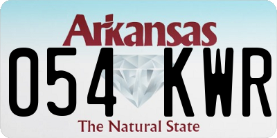 AR license plate 054KWR
