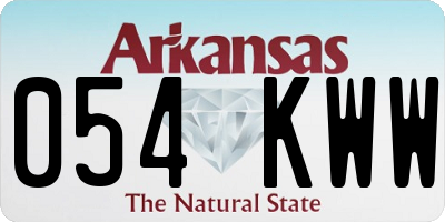 AR license plate 054KWW