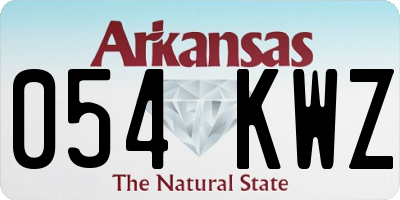 AR license plate 054KWZ