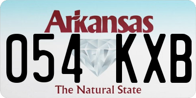 AR license plate 054KXB