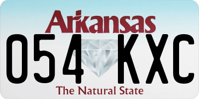 AR license plate 054KXC