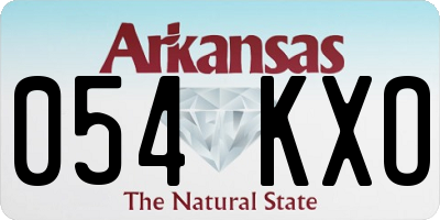 AR license plate 054KXO