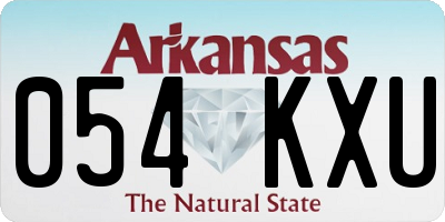 AR license plate 054KXU