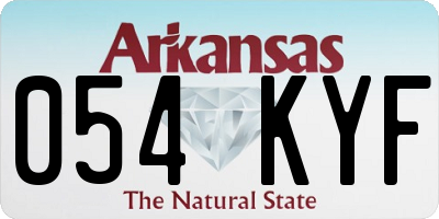 AR license plate 054KYF