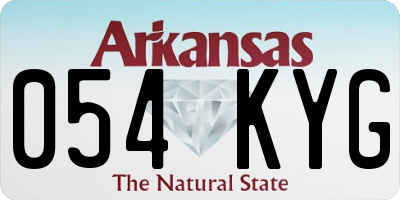 AR license plate 054KYG