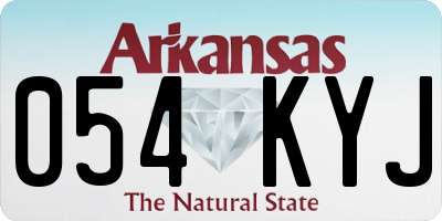 AR license plate 054KYJ