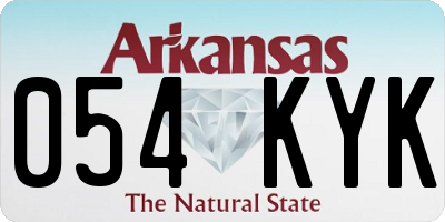 AR license plate 054KYK