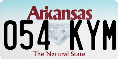 AR license plate 054KYM