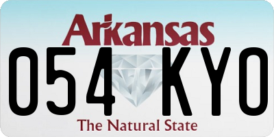 AR license plate 054KYO