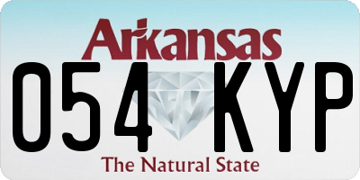 AR license plate 054KYP