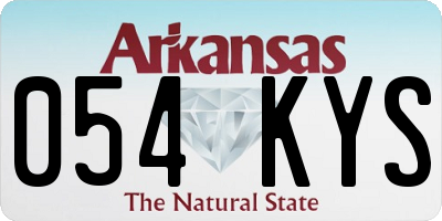 AR license plate 054KYS