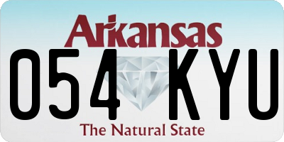 AR license plate 054KYU