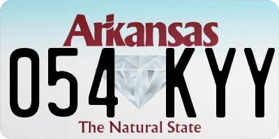 AR license plate 054KYY