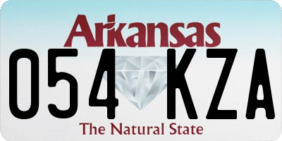 AR license plate 054KZA