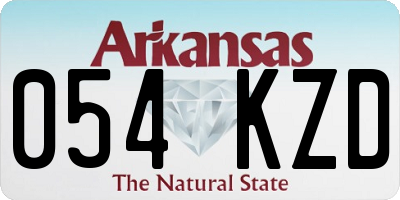 AR license plate 054KZD