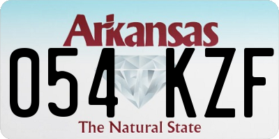 AR license plate 054KZF