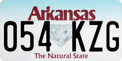 AR license plate 054KZG