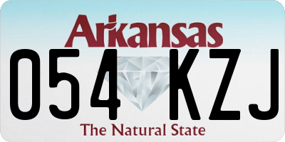 AR license plate 054KZJ